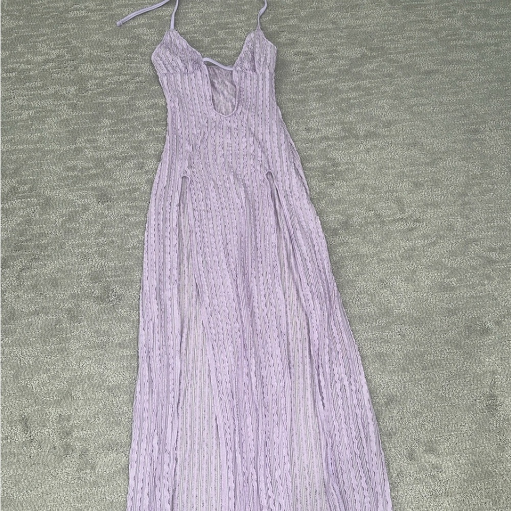 Elegant Lavender Maxi Dress